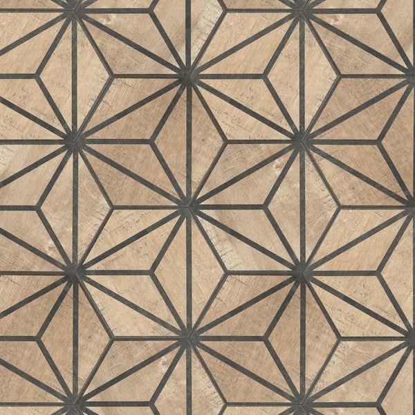 Merola Tile Sawnwood Tribeka Hex Brown 8-5/8 in. x 9-7/8 in. Porcelain Floor and Wall Tile (11.5 sq. ft./Case)