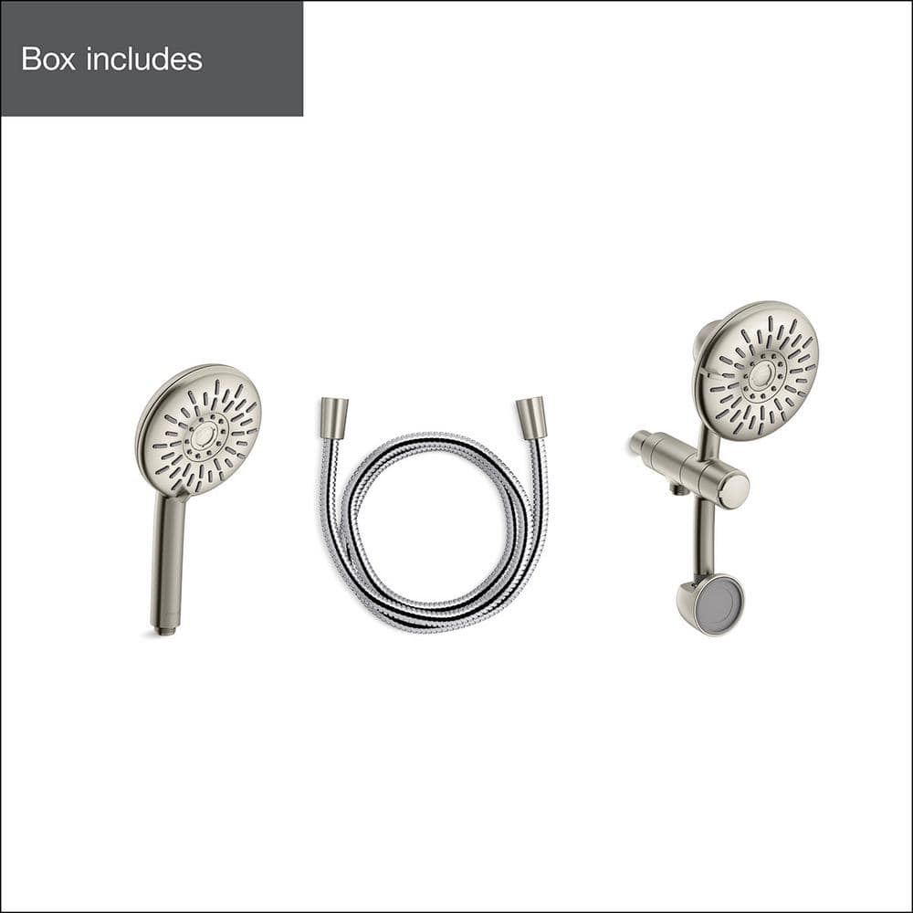 Chrome Dual Head Wall Mounted Handheld Shower System