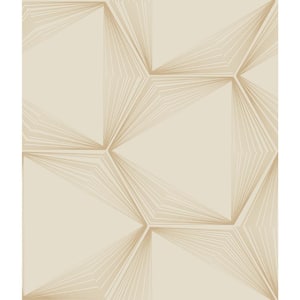 Sand and Gold Honeycomb Non Woven Preium Peel and Stick Wallpaper Approximate 34.2 sq. ft.