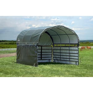 12 ft. D x 12 ft. W Enclosure Kit for Corral Shelter in Green with UV-Treated, Heat-Sealed Panels