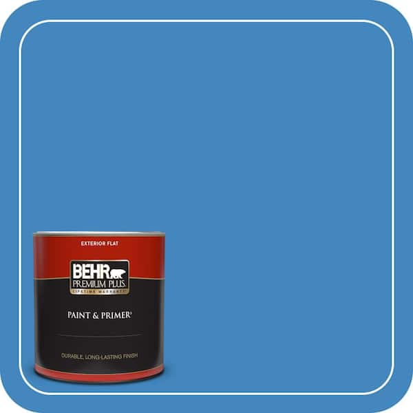 BEHR PREMIUM PLUS 1 qt. #560B-6 Warm Spring Flat Exterior Paint & Primer