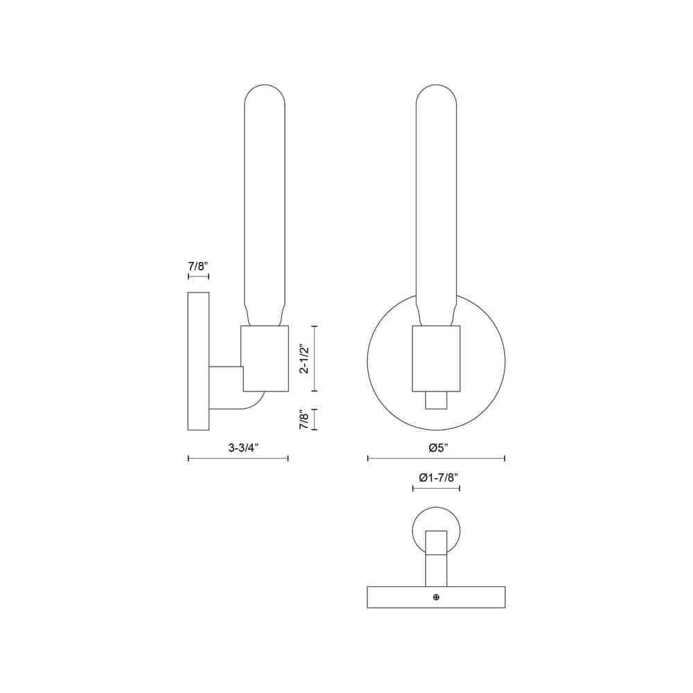 Claire Black Cylinder Dimmable Wall Sconce