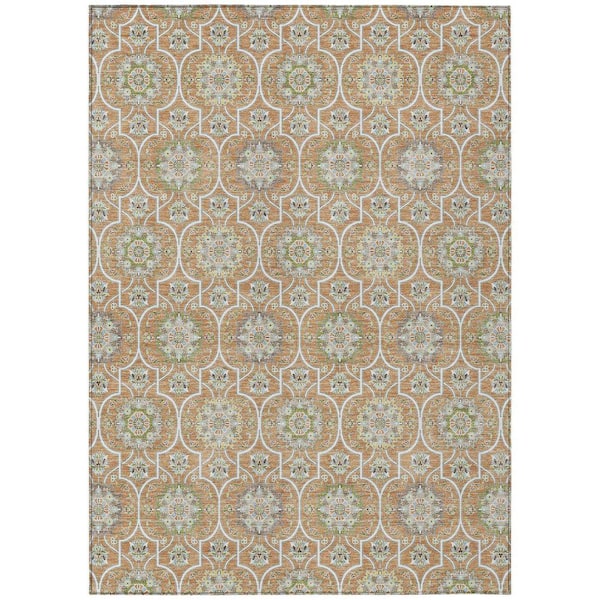 Chantille Machine Washable Indoor/Outdoor Abstract ACN2670 Copper 10 ft. x 14 ft. Area Rug