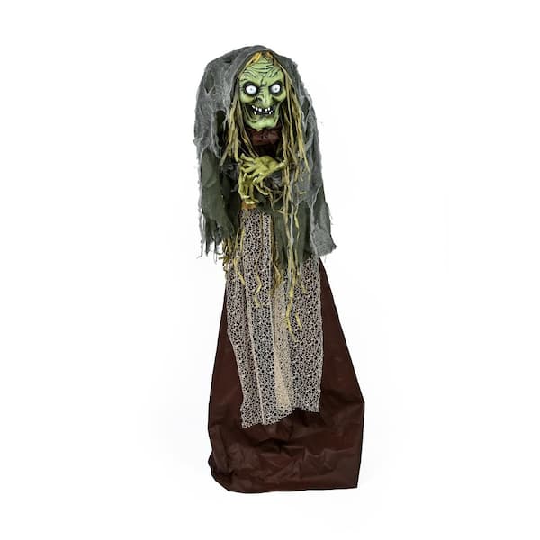 National Tree Company 78 in. Animated Halloween Green Witch, Sound
