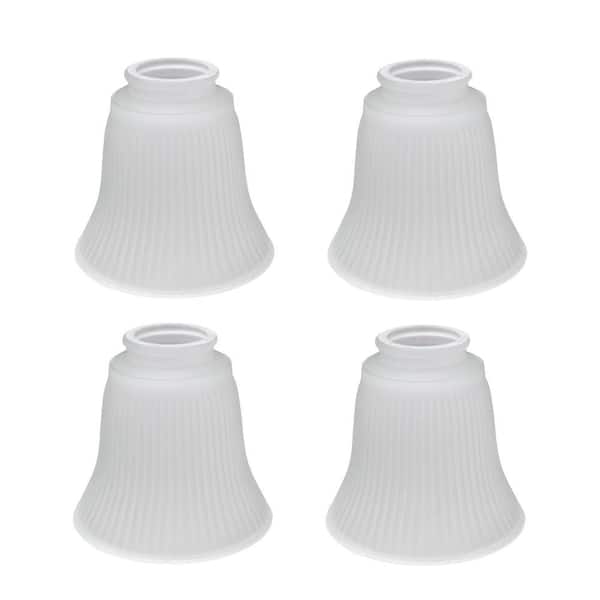 4-5/8 in. Frosted Ribbed Ceiling Fan Replacement Glass Shade (4-Pack)
