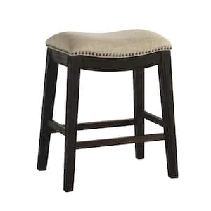 Rooney 24 in. Backless Wood Counter Height Stool in Tan