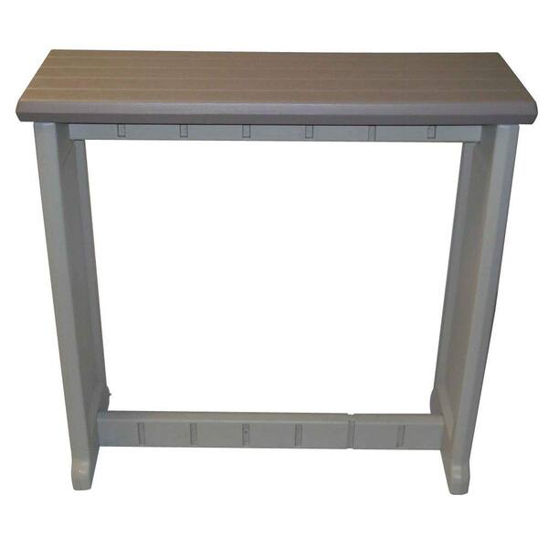 Leisure Accents Taupe 36 in. Resin Patio Bar
