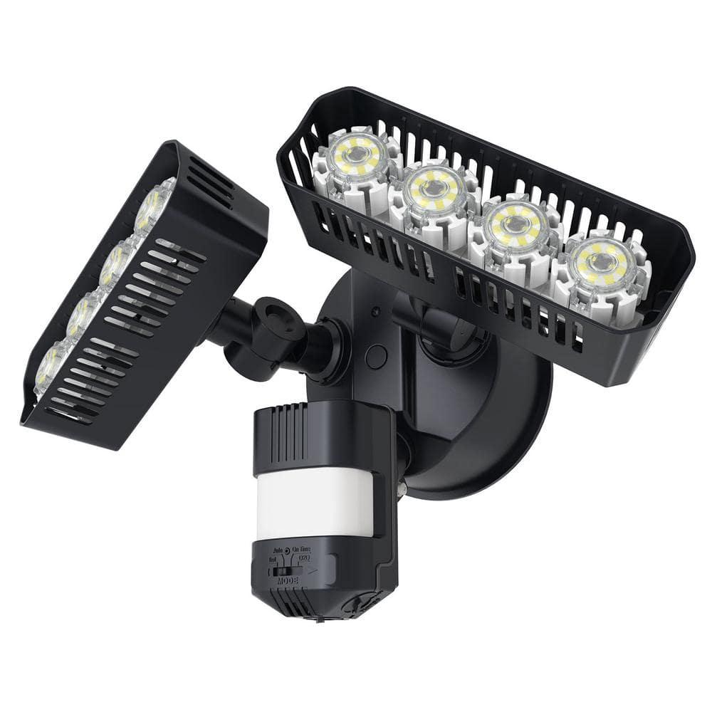 SANSI 36W 180-Degree Black Motion Sensor Dusk to Dawn Outdoor LED  Waterproof Flood Security Light, 3600 Lumens 5000K Daylight  01-04-001-013601 The Home Depot