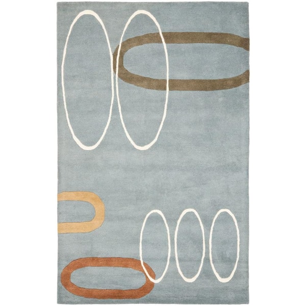 SAFAVIEH Soho Blue/Multi 5 ft. x 8 ft. Abstract Geometric Area Rug