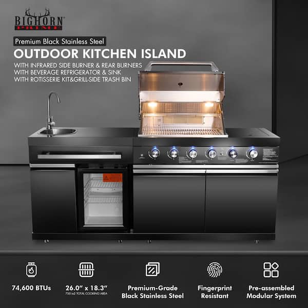 Reviews for BIG HORN 4 plus 2 Burner Outdoor Propane Grill Island