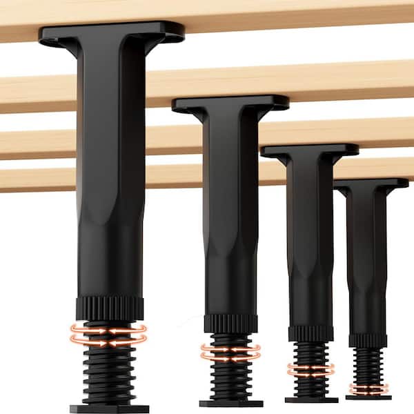 Angel Sar 4-Piece 5.9-11 in. Height Bed Support Legs, Adjustable Bed Frame Support Legs Replacement