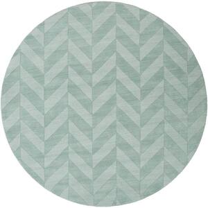 Central Park Carrie Teal 10 ft. x 10 ft. Round Indoor Area Rug