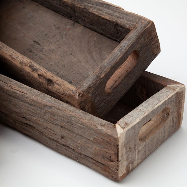 Large Natural Brown Reclaimed Wood With Grains And Knots Highlight Tray Large Natural Brown Reclaimed Wood With Grains And Knots Highlight Tray