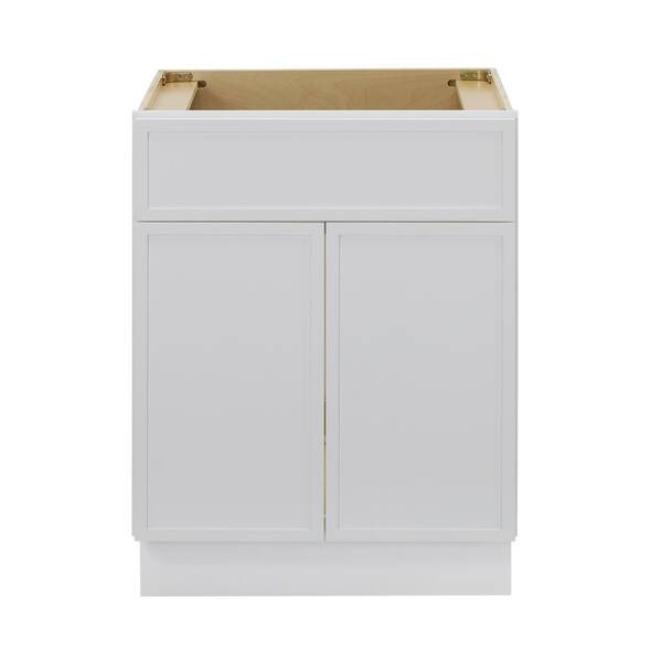 Vanity Art 24 in. W x 21 in. D x 32.5 in. H 2-Doors Bath Vanity Cabinet without Top in White