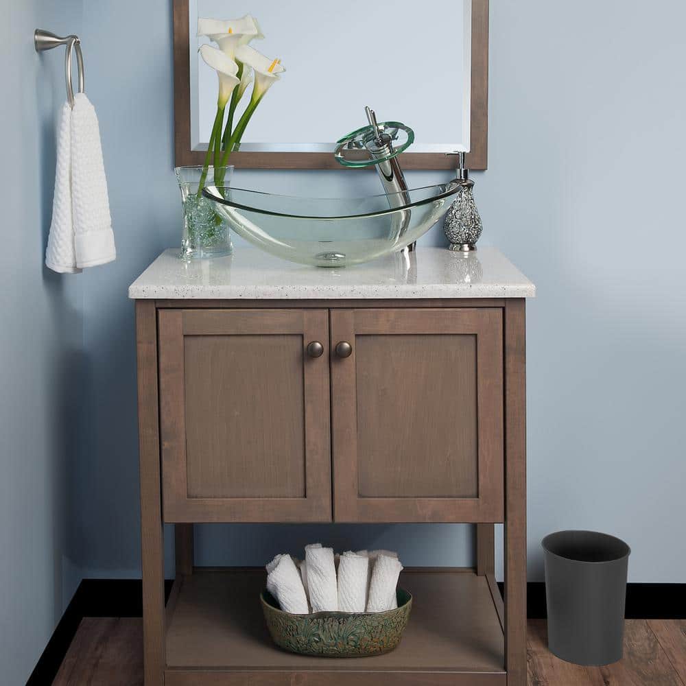Chiaro Clear Oval Glass Above-Counter Bathroom Sink