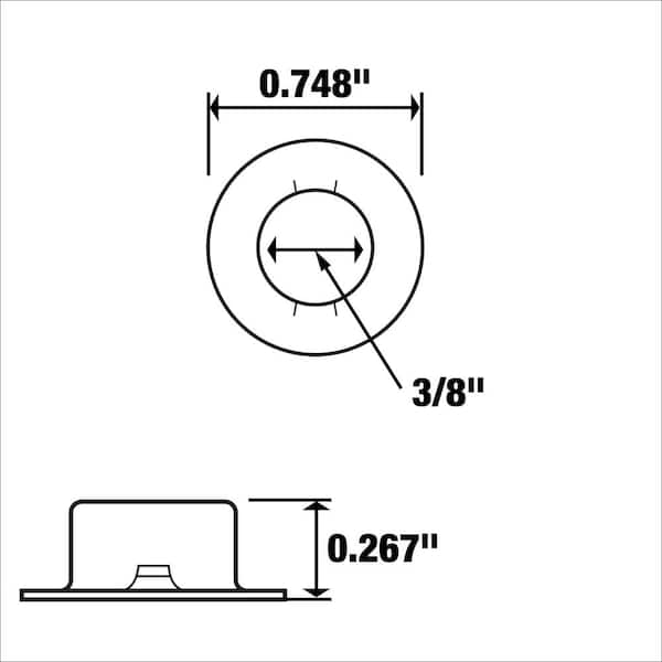 ZIUZI 6 Pcs Spring Steel Push On Pushnut Cap, Permanent Washer Caps Fits 3/8" Axles, Axle Cap Nut For Hand Trucks, Rolling Bins, And Lawn Wagons - Perfect Alternative For Cotter Pins - View #2