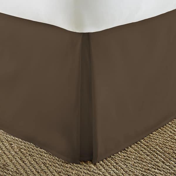 Becky Cameron 14 in. Chocolate Solid California King Bed Skirt