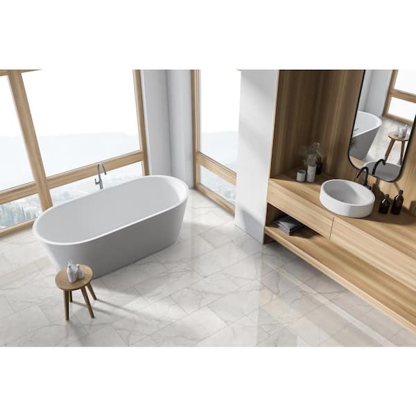 Brighton Gold 12 in. x 24 in. Polished Porcelain Marble Look Floor and Wall Tile (16 sq. ft./ Case)