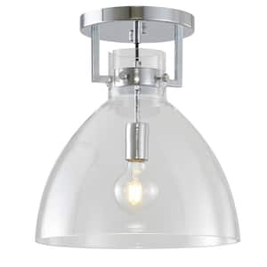 Harlow 14 in. 1-Light Chrome Semi Flush Mount