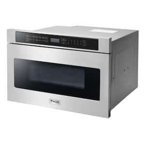 24 in. W 1.2 cu. ft. Built-In Microwave Drawer with Easy Touch Control in Stainless Steel