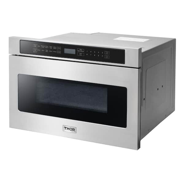 Thor Kitchen 24 in. W 1.2 cu. ft. Built-In Microwave Drawer with Easy Touch Control in Stainless Steel