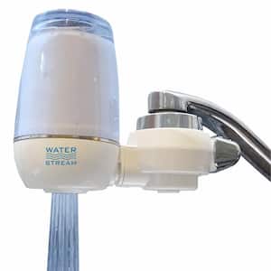 Luxury Home Tap Faucet Mounted Water Filtration System in White