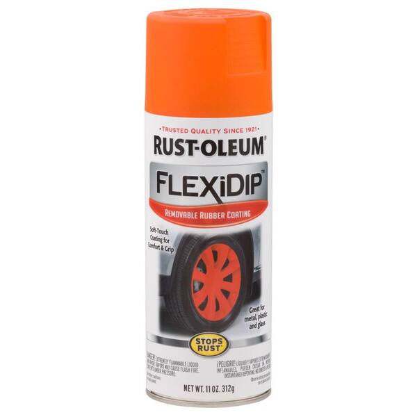 Rust-Oleum FlexiDip 11 oz. Matte Orange Removable Rubber Coating Spray Paint (6-Pack)