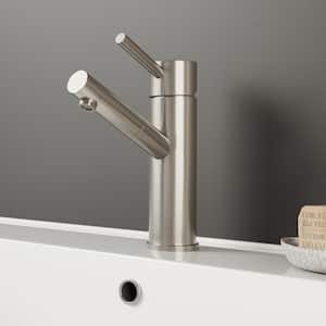 Noma Single Handle Single-Hole Bathroom Faucet in Brushed Nickel