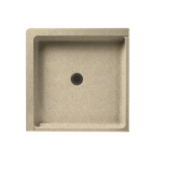 Swan Swanstone 36 in. L x 36 in. W Alcove Shower Pan Base with Center Drain in Prairie