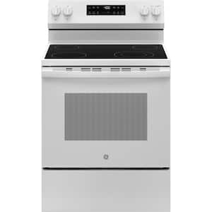 30 in. 4 Element Smart Free-Standing Electric Range in White