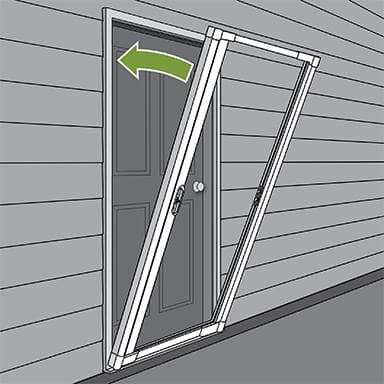 Andersen - 36 in. x 80 in. LuminAire Black for Single Entry Door 32 in.-36 in. Universal Handed Aluminum Retractable Screen Door