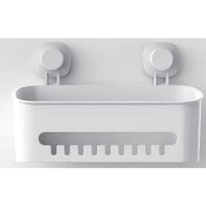 Shower Caddy, Adhesive Bathroom Shelf Wall Mounted, in White
