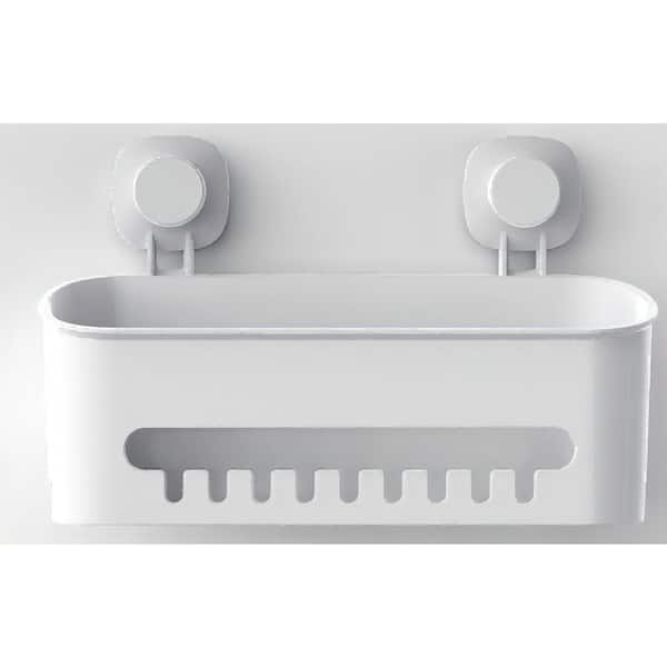 Dyiom Shower Caddy, Adhesive Bathroom Shelf Wall Mounted, in White
