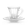 JoyJolt Belle 3.5 oz. Clear Glass Espresso Cups with Saucer Set (Set of 2)  JG10276 - The Home Depot