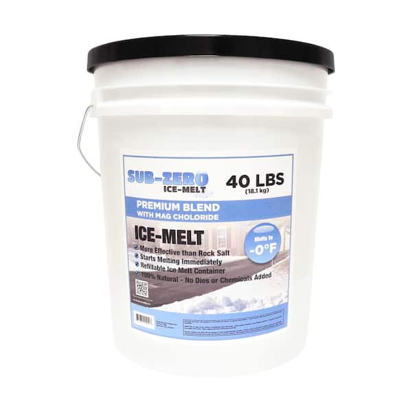 Sub-Zero Ice Melt 40 lb. Premium Ice Melt In 5 gal. Bucket 00410 - The Home  Depot