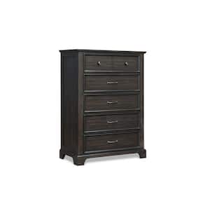 New Classic Furniture Stafford County Walnut 5-Drawer 40 in. Chest of Drawers