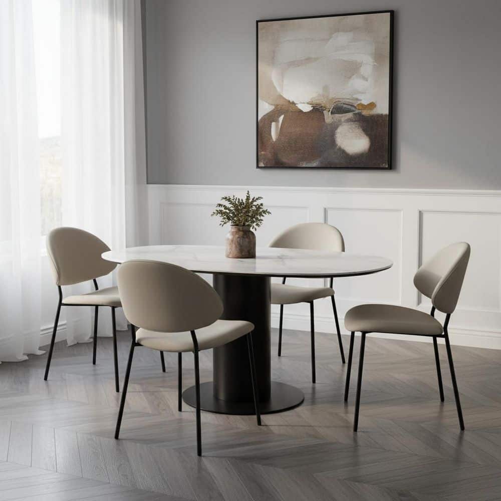 Manhattan Comfort Haven Contemporary Modern Stone Gray Faux