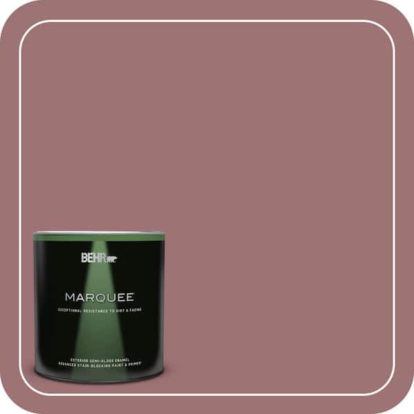 BEHR MARQUEE 1 qt. #QE-05 Regal Rose Semi-Gloss Enamel Exterior Paint & Primer