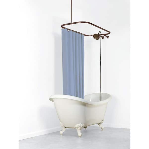 Rectangular Hoop Shower Rod, Oval Bath Shower Curtain Rail