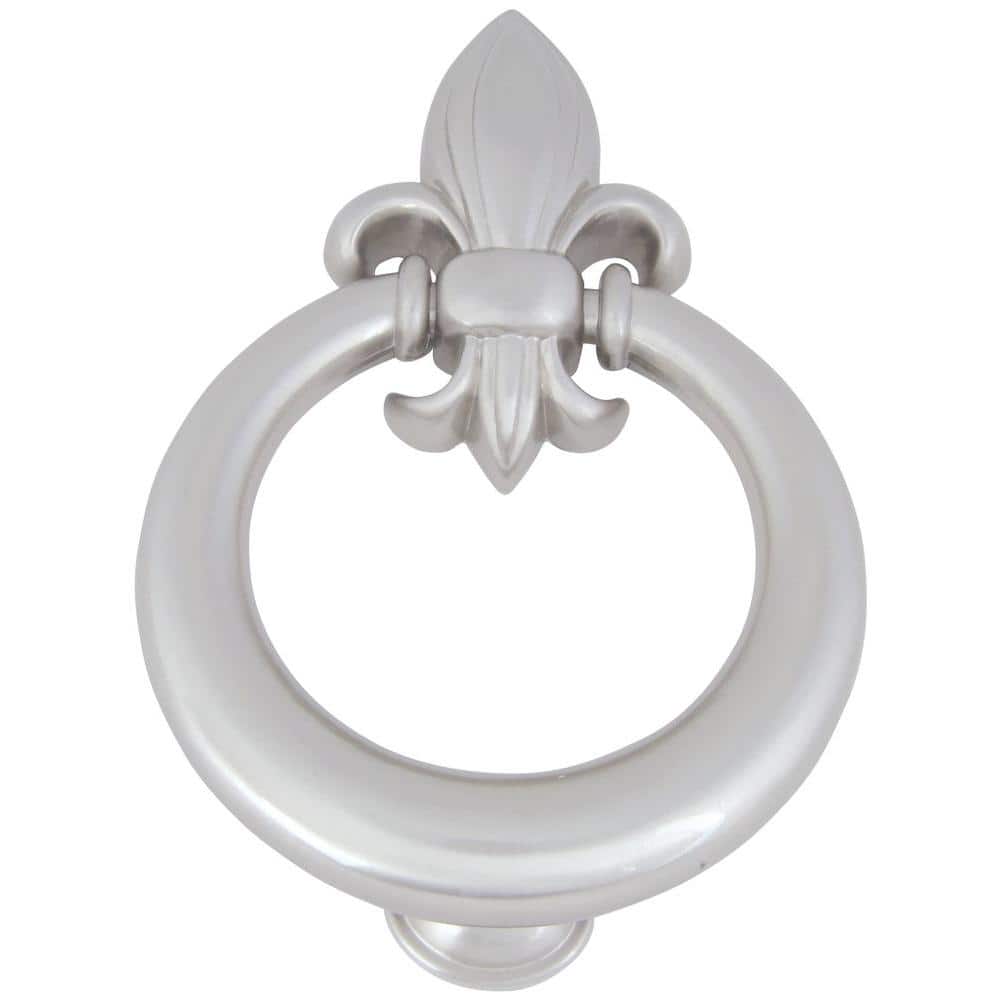 Atlas Homewares Fleur D'Lis Collection 6 in. Brushed Nickel Door