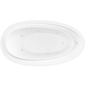Mystic 5.9 ft. Acrylic Jetted Flatbottom Whirlpool Bathtub with Reversible Drain in White