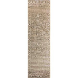 Colosseo Bone 2 ft. x 8 ft. Traditional Oriental Vintage Area Rug