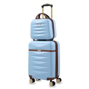 Jewel 2-Piece Soft Blue Carry-On Weekender Expandable Spinner Luggage Set