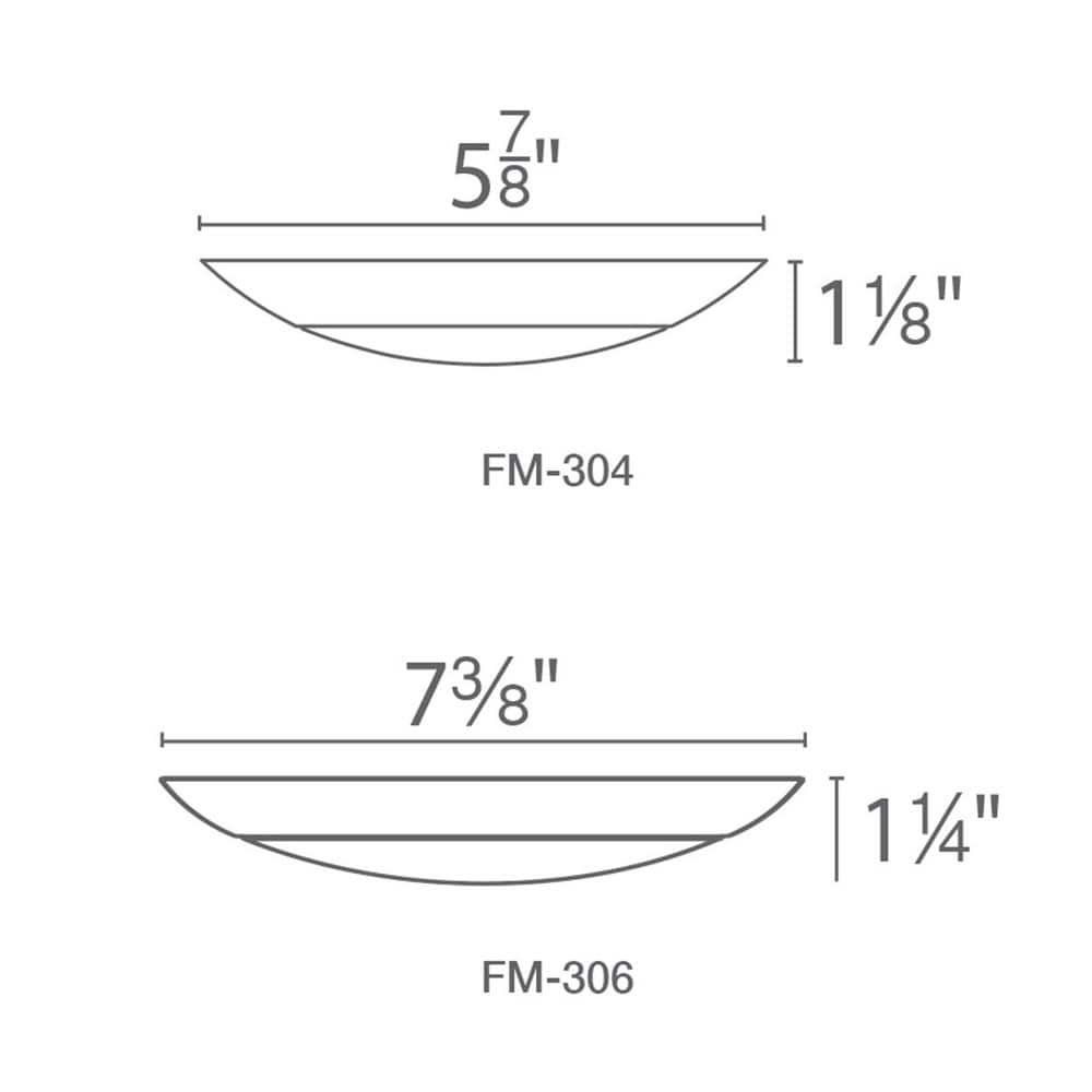 Bronze Acrylic LED Flush Mount for Indoor/Outdoor Use