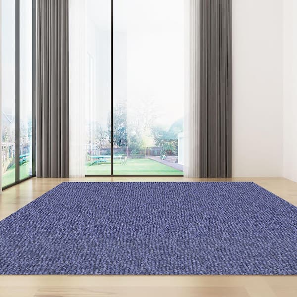 Marine Carpet 6 sq. ft. W x 20 oz. Polyester Boat Carpet Texture Rugs Water-Proof Blue Carpeting Full Roll Carpet