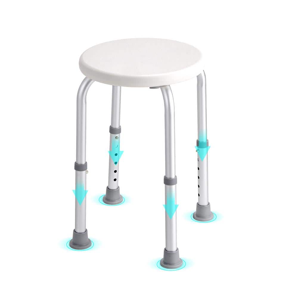 VEVOR Bath Chair for Shower Use, HeightAdjustable Bath Stool, Secure