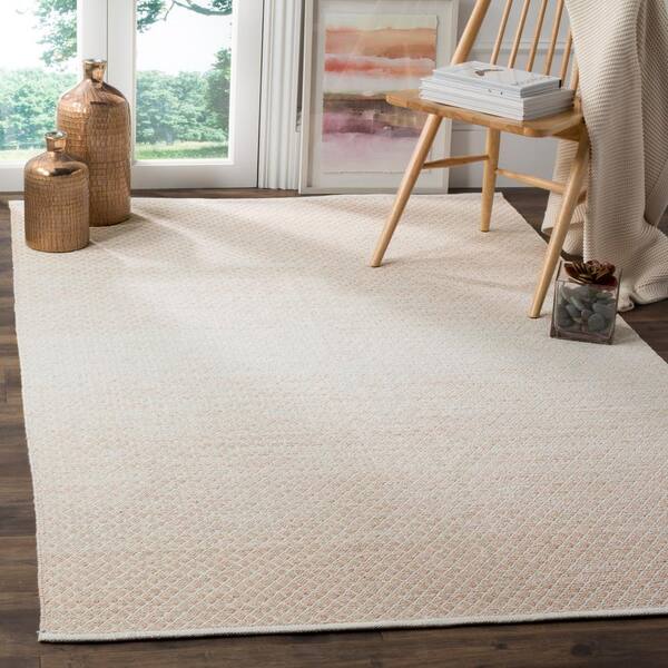 Beige & White Striped Rug  Entryway Rugs by Nickel Designs