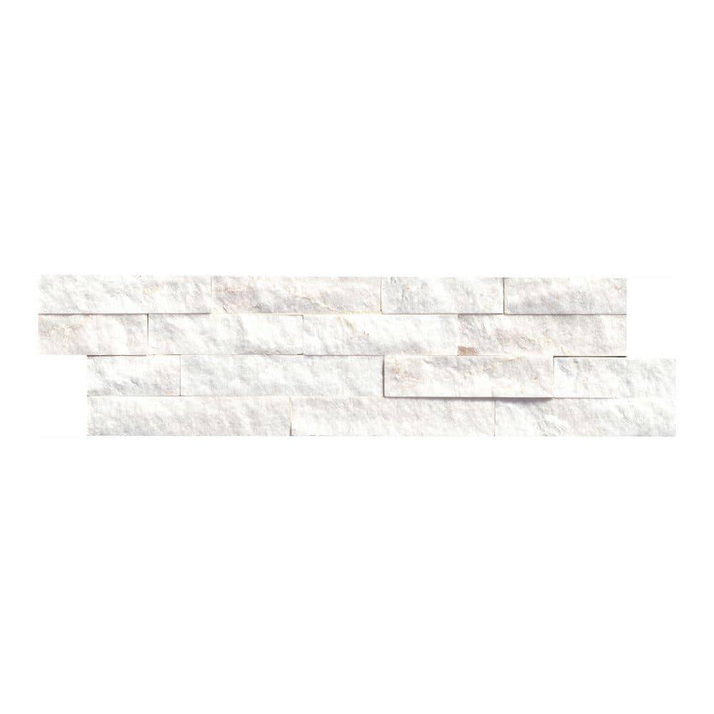 Arctic White Ledger Panel 6 in. x 24 in. Splitface Marble Wall Tile (210 sq. ft./pallet) price history on PriceWatchPro