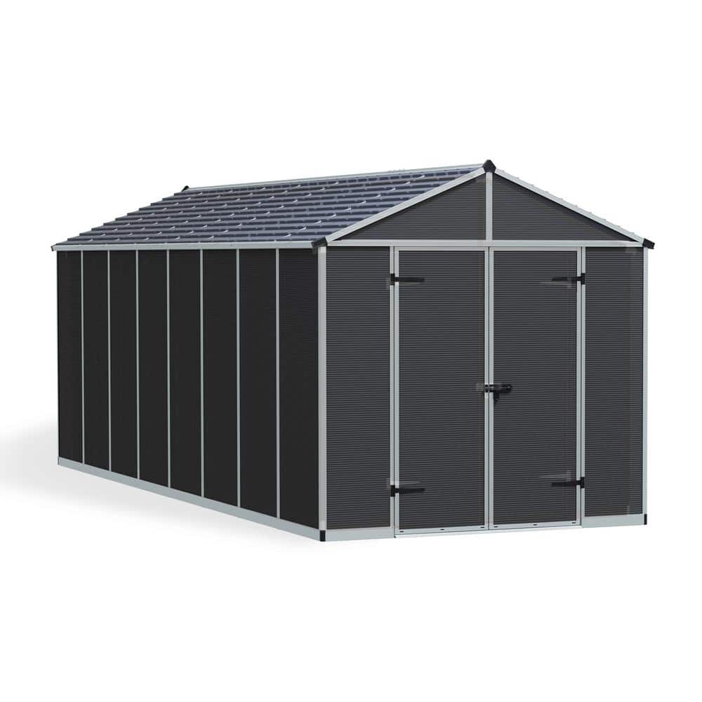 Rubicon 8 ft. W x 20 ft. D Resin Plastic Outdoor Garden Storage Shed with Floor (147.5 sq. ft.) in Dark Gray price history on PriceWatchPro