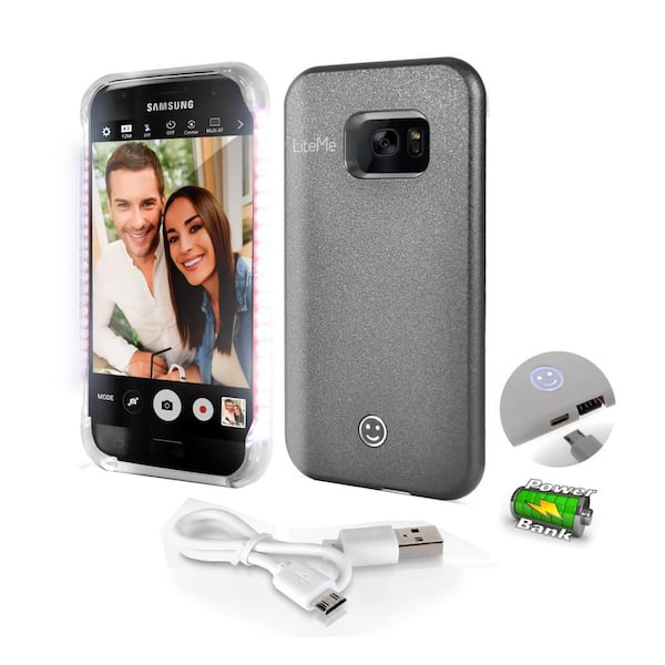 Selfie Lighted Smart Case, Phone Protection with Built-in LED Lights (for Samsung Galaxy S7) 98599519M - The Home Depot